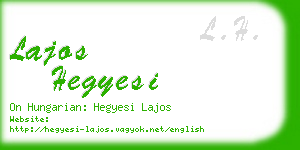 lajos hegyesi business card